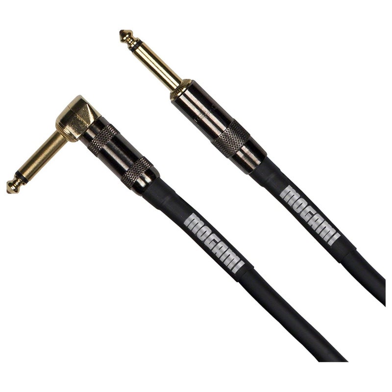 Mogami PLATINUM GUITAR-06R Instrument Cable, Gold 1/4" TS Right Angle to Straight Plug, 6 ft. - Image 3