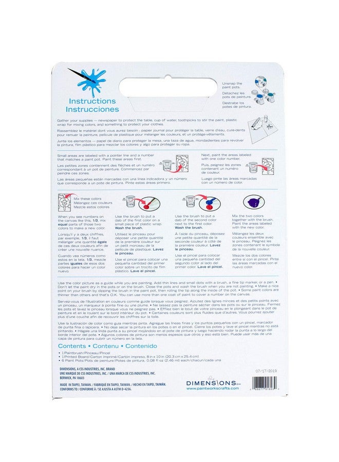 Dimensions , Dog Love, Paintworks Paint By Numbers Kit for Kids and Adults, 8'' x 10' - Image 2