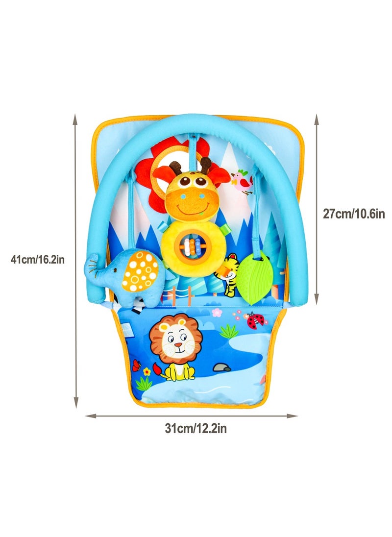 Rear Car Seat Hanging Toys for Baby Kick and Play Activity Center for Rear and Forward Facing, Lion