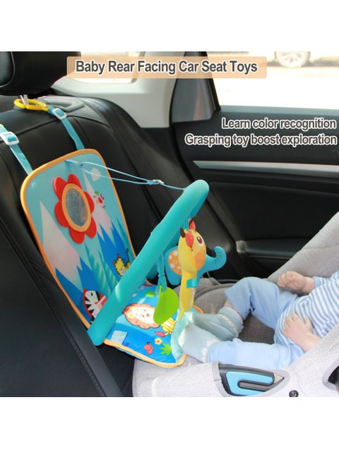 Rear Car Seat Hanging Toys for Baby Kick and Play Activity Center for Rear and Forward Facing, Lion