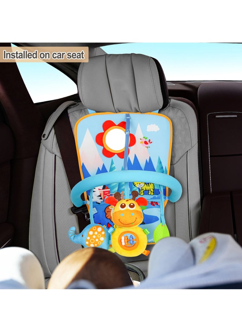 Rear Car Seat Hanging Toys for Baby Kick and Play Activity Center for Rear and Forward Facing, Lion