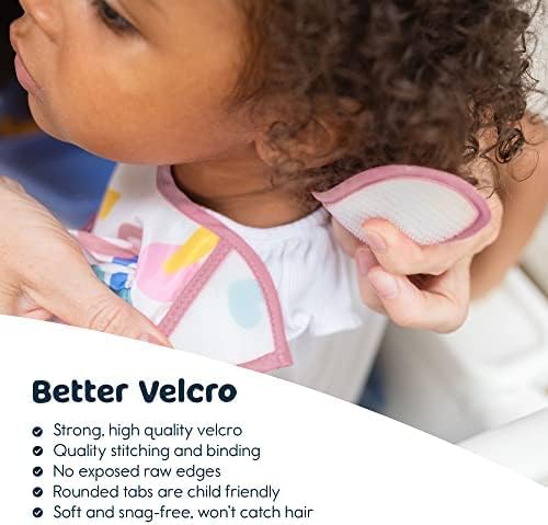 Tiny Twinkle Mess Proof Baby Bibs for Eating – Waterproof, Wipeable Toddler Bibs with Pocket – Baby Food Bibs for Girls & Boys(3 Pack,Cotton Candy) - Image 5