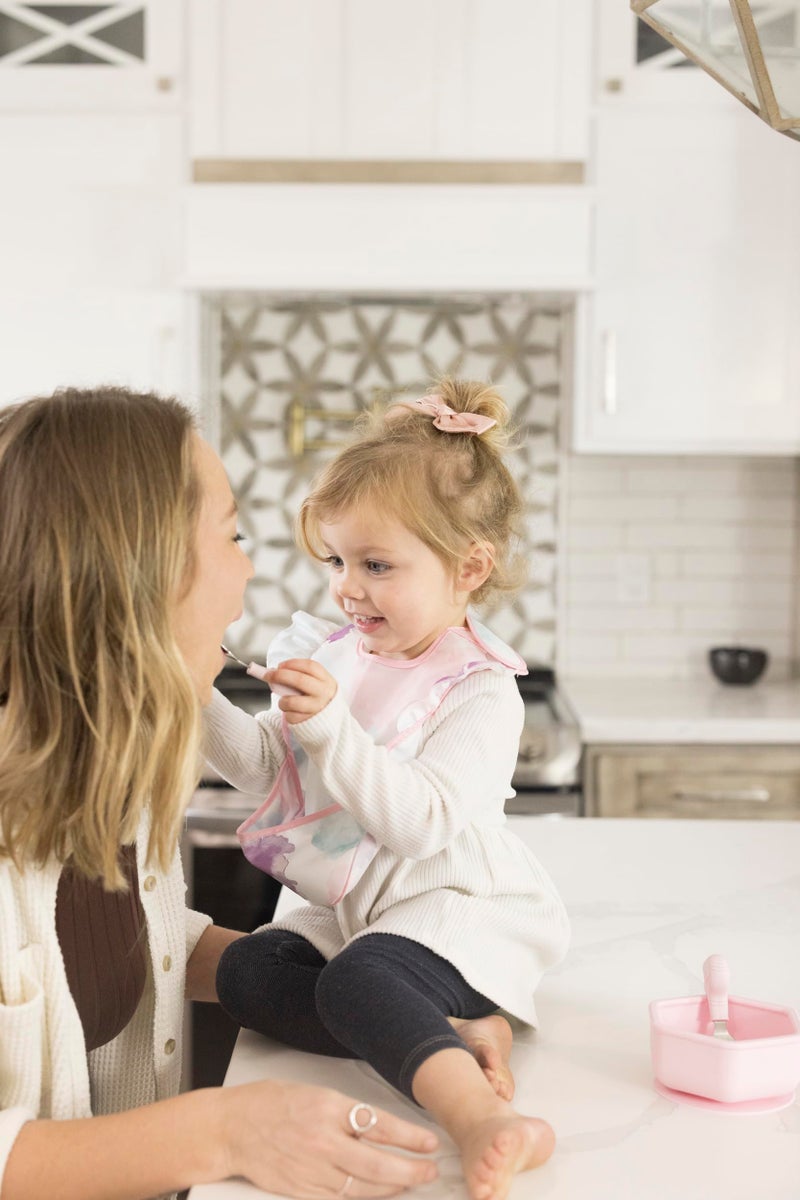 Tiny Twinkle Mess Proof Baby Bibs for Eating – Waterproof, Wipeable Toddler Bibs with Pocket – Baby Food Bibs for Girls & Boys(3 Pack,Cotton Candy) - Image 4