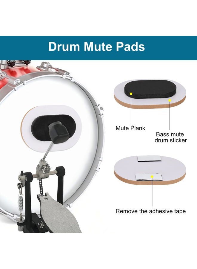 Sumdepot Drum Mute Pads 11 Pieces With Cymbal Pad And Hi Hats Set Pad, Foam Silencer Pads, Fits 10”, 12”, 14”, 16" - Image 3