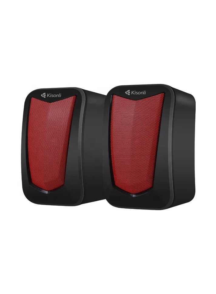 Kisonli KS-06 USB Stereo Speaker – Clear Performance in Compact Design - Image 1