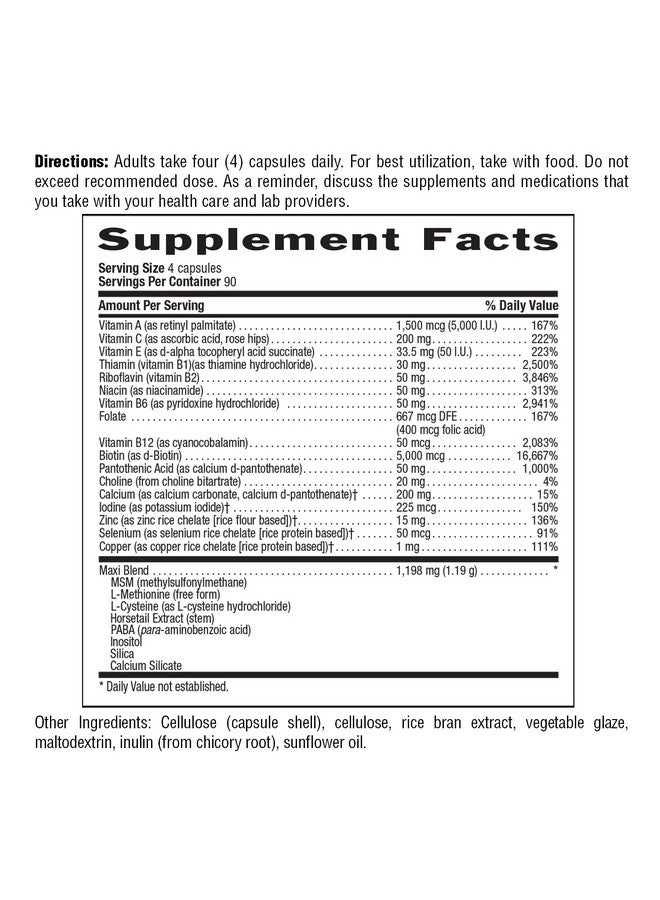 Country Life Maxi-Hair Plus 5000 mcg Biotin, 360 Capsules, Certified Gluten Free, Certified Vegetarian - Image 5