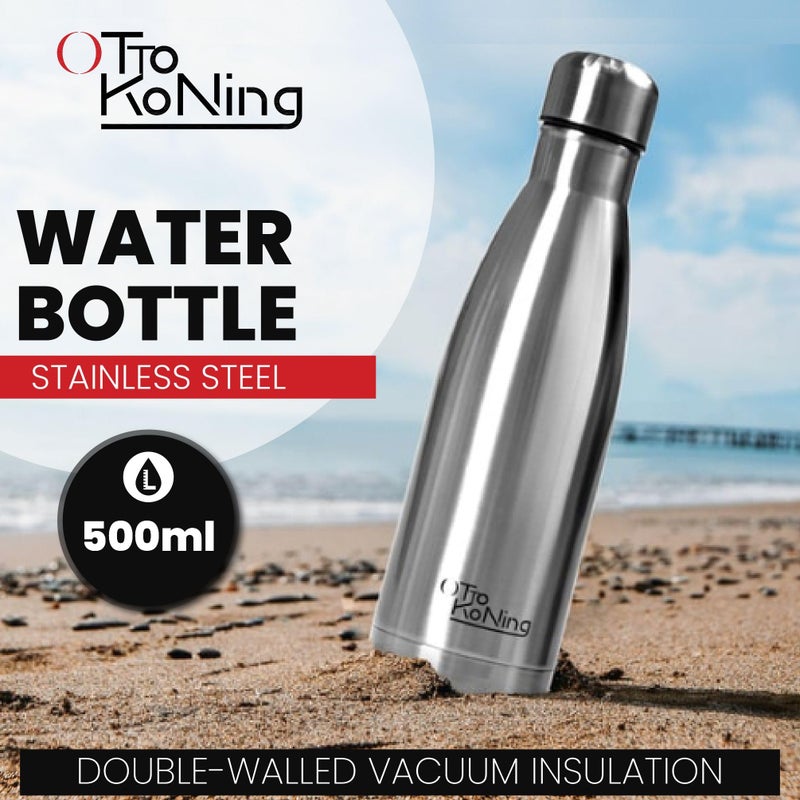 OTTO KONING Water Bottle 500ml Insulated Stainless Steel Flask - Image 3
