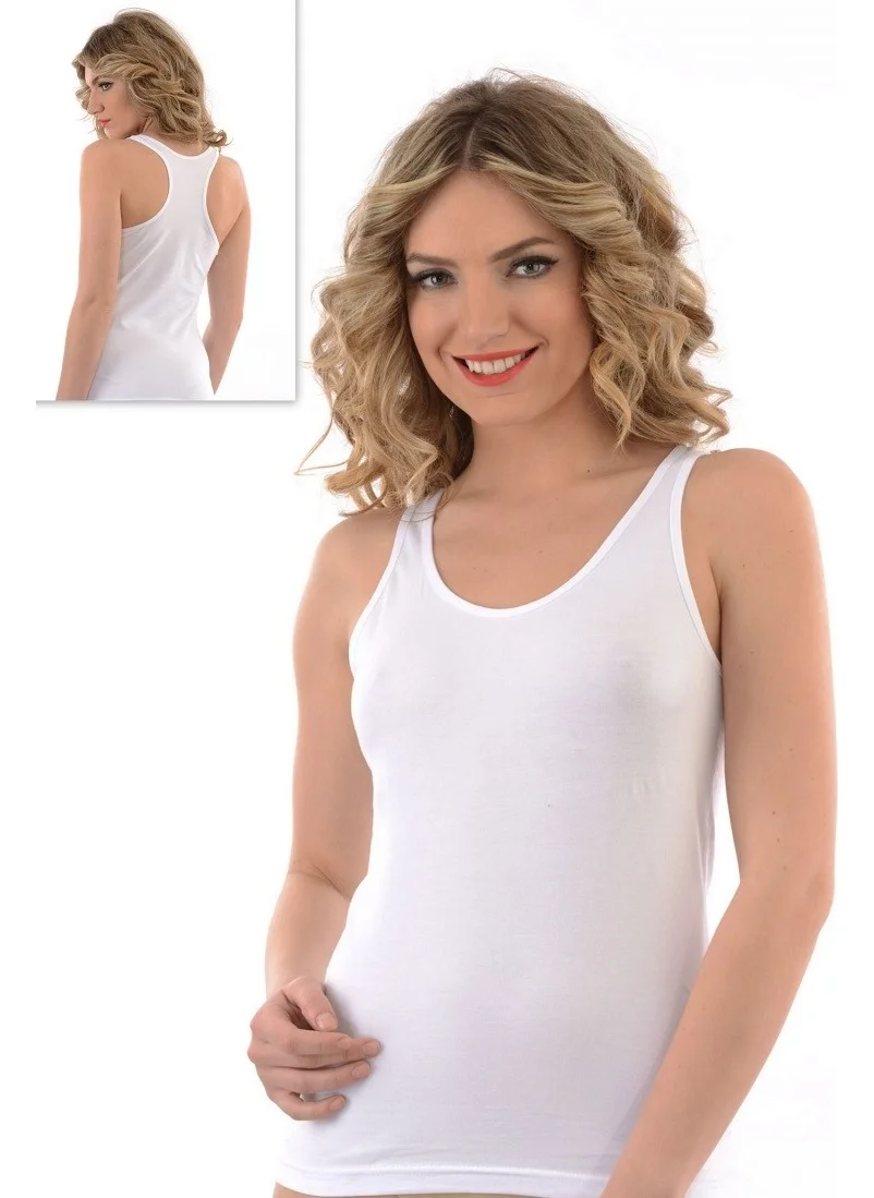 Tutku Passion Women's 6 Pack Lycra (Flexible) Sports Undershirt (White)
