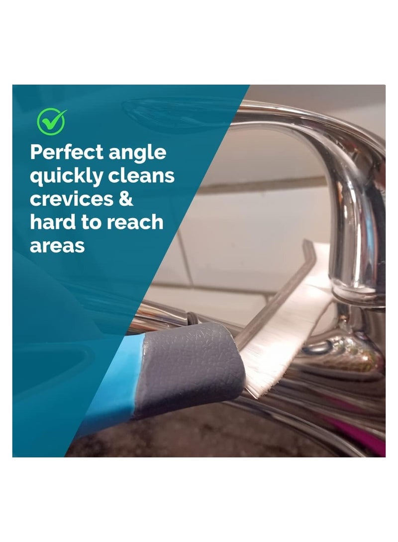 SOLARAE 2 Pcs Gap Cleaning Brush Perfect Angle Grout and Utility Cleaning Brush for Showers Kitchens Hand-held Groove Gap Cleaning Tools Door Window Track Kitchen Cleaning Brushes - Image 4