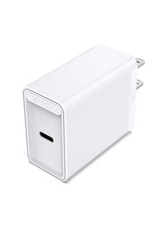 VENTION Vention 1-port USB-C Wall Charger(20W) UK-Plug White  - Image 1