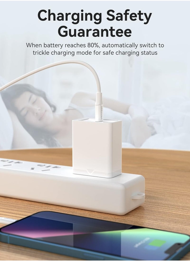 VENTION Vention 1-port USB-C Wall Charger(20W) UK-Plug White  - Image 4