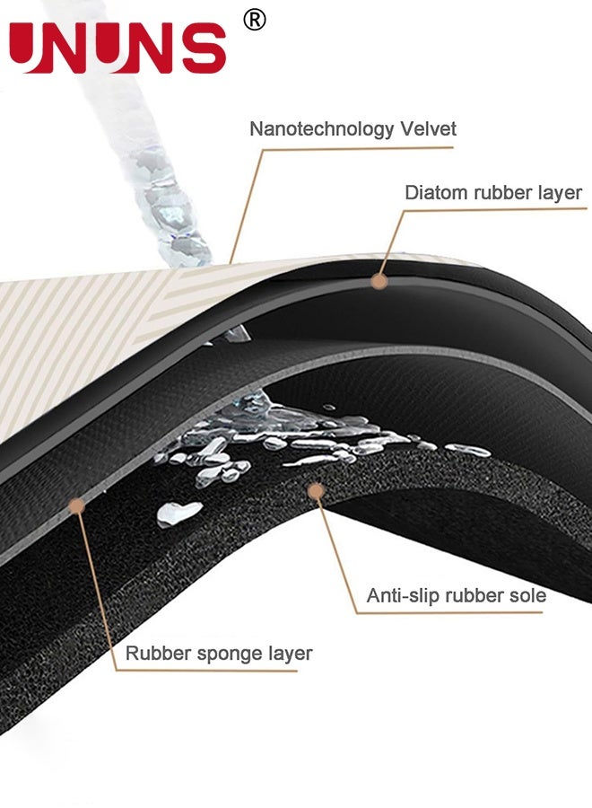 UNUNS 2PCS Absorbent Bath Mat Rug Sets,Quick Drying Mat Silicone Magic Bath Mat Non-slip Floor Rug Rubber Backed For Bathroom Kitchen Shower Sink (40x120+40x60cm,Gray) - Image 2