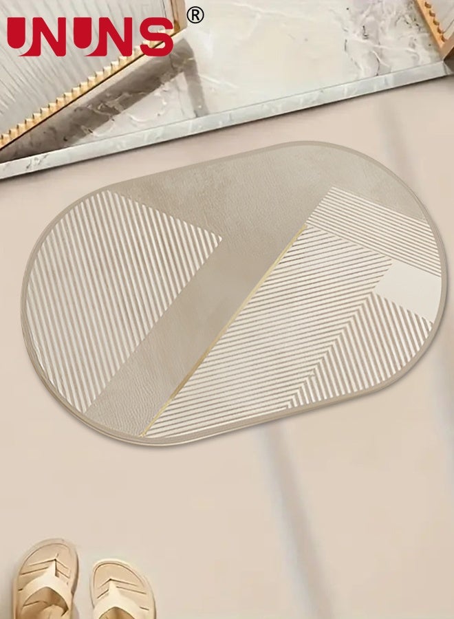 UNUNS 2PCS Absorbent Bath Mat Rug Sets,Quick Drying Mat Silicone Magic Bath Mat Non-slip Floor Rug Rubber Backed For Bathroom Kitchen Shower Sink (40x120+40x60cm,Gray) - Image 5