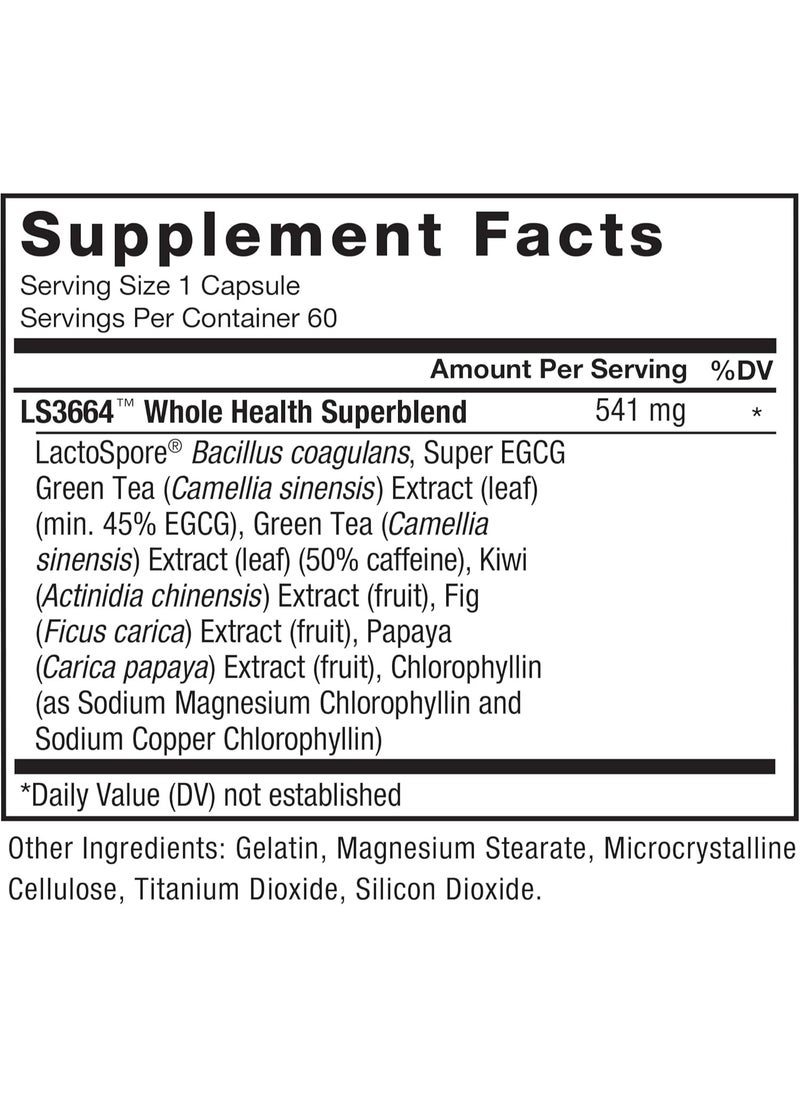 Force Factor ProbioSlim Probiotics for Women and Men, Probiotics for Digestive Health to Reduce Bloating, Gas, & Occasional Diarrhea, with Prebiotics, LactoSpore, & Green Tea for Energy, 60 Capsules  - Image 2