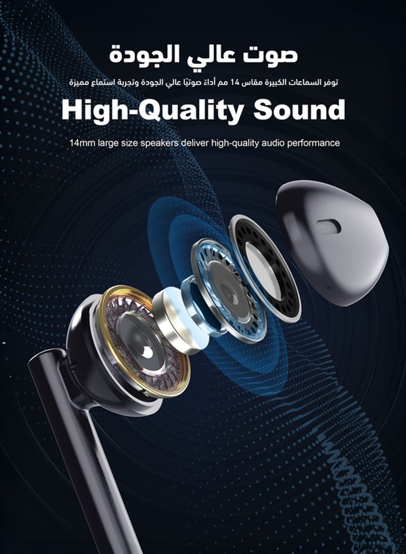 RAVPOWER USB-C Earphones with Microphone, Wired Type-C Earbuds, HiFi Stereo Sound, Deep Bass Headphones for iPhone 17/16/15, Galaxy S25/S24 - RAVPower RP-BH1006 Black - Image 3