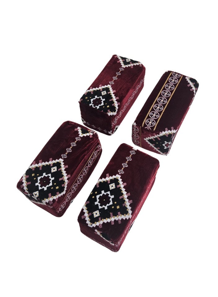 SMART HOME A 6-piece heritage ground seating set suitable for travel, camping, and gardening. The set includes a large round mattress with double padding, a bag, and four bolsters with the bag. The seat features beautiful patterns, double stitching, 20mm padding, and a waterproof Tanzanian underlay fabric. The heavy-duty seating set is made of 8mm and 1mm square tubes. The luxurious set matches the picture. Mattress size is 300x300 cm and the bolster size is 25x50 cm - Image 4