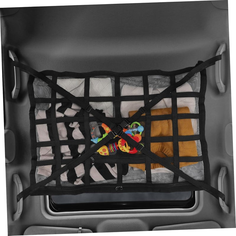 MAGICLULU Car Ceiling Cargo Net Compartment Vehicle Storage Organizer for Cars Trucks Rvs Easy Install Modern Design Multi-Functional Capacity Organize Essentials - Image 4