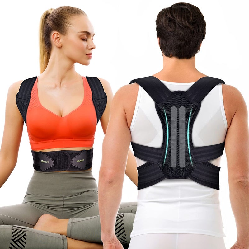 Mercase Posture Corrector for Men Women Adjustable Back Brace for Upper Back Shoulder Support Pain Relief Better Posture Medium 2332 inches