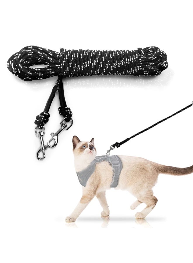 Extra Long Cat Leash for Yard, 15M/50FT Lightweight Outdoor Cat Leash Long Light Extension, Long Thin Lead for Rabbits, Kitten, Puppy and Small Animals - Image 1