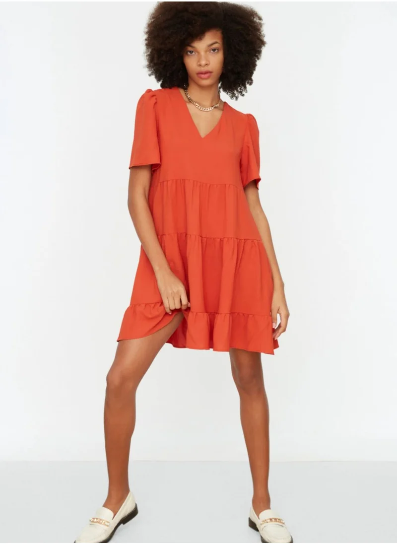 trendyol Tiered Pleated Dress