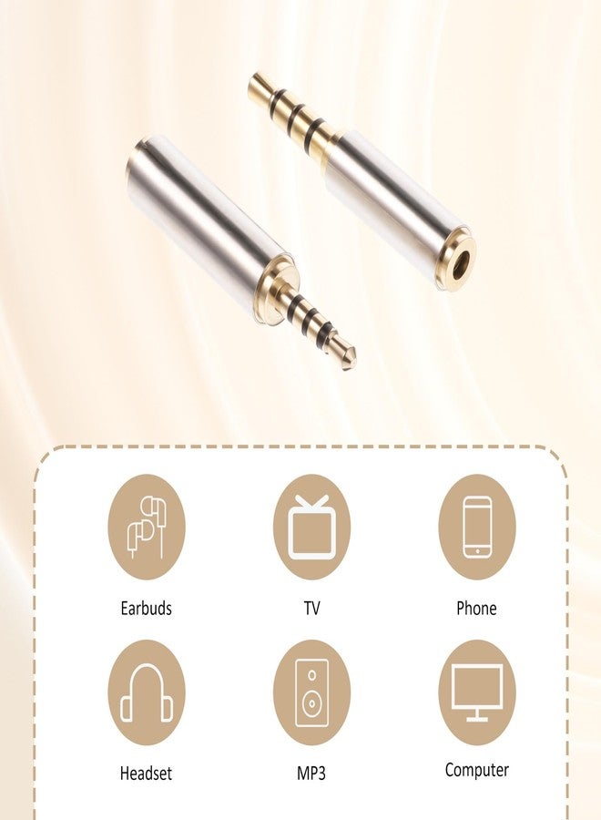 Psyqtsuary 2.5mm to 3.5mm Adapter and 3.5mm to 2.5mm Adapter, Male to Female Stereo Audio Adapters Full Metal Audio Connector 3 Ring Jack Stereo or Mono Converter for Smartphones, Headphone, Mic, Tablets - Image 3