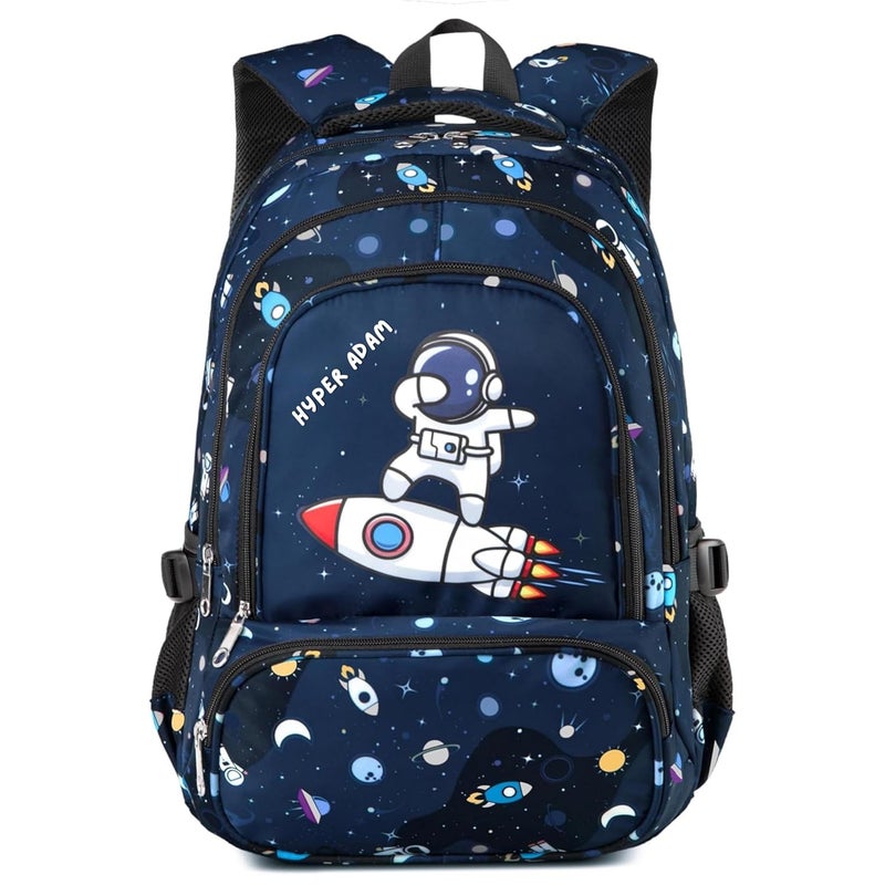 Hyper Adam 35 ltr Space Blue School Bag College Backpack For Travel Office Multipurpose Backpack Picnic Bag for Boys & Girls HA-117 - Image 1