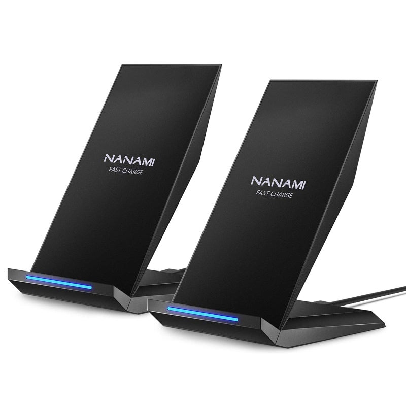 NANAMI  Fast Wireless Charger, 【2 Pack】 Wireless Charging Stand Compatible with iPhone 17/17 Air/17 Pro/17 Pro Max/16/15/14/13, Desktop Nightstand Phone Charger Dock for Galaxy S26/S26+/S25/S24/S23/S22 - Image 1