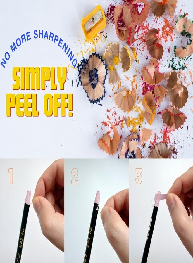 MELLOMENT Dermatograph Colored Grease Pencils - Peel-Off China Makers - Set of 12 - Red, Blue, Yellow, Green, Black & White - Multi-Surface Use on Glass, Vinyl, Plastic & Metal - Ideal for Art, Marking & More - Image 4