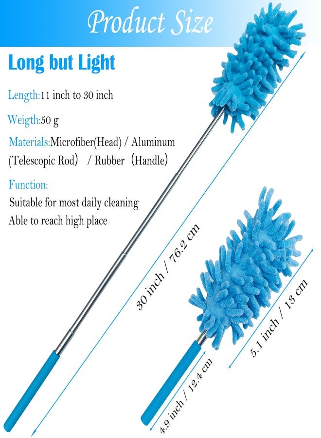 M-Jump 3 Pack Retractable Long-Reach Washable Duster for Cleaning, Microfiber Hand Duster Brush with Telescoping Pole for Cleaning Car, Window, Furniture, Office - Image 2