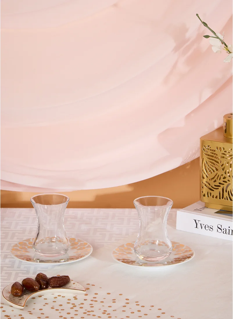 Silsal Tamrah Istikanah & Saucer Luna Set Of 2