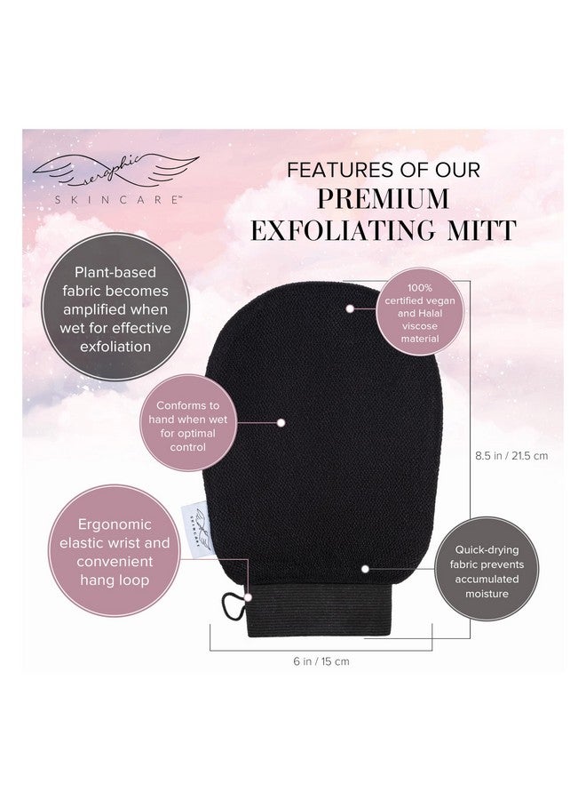 Seraphic Skincare Seraphic Skincare (Original) Premium Exfoliating Mitt for Body (1pc) - 100% Vegan Viscose Traditional Body Scrub Glove Kessa Korean Washcloth - Body Exfoliator for Self-Tan Removal & Keratosis Pilaris - Image 3