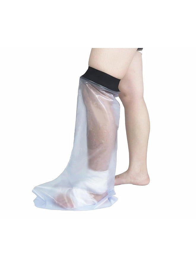 Adult Leg Cast Cover,Waterproof Cast Wound Protector for Shower Bath, Easy to Clean, Reusable Bandage Dressing Protective Sleeve Bag for Broken Surgery Leg, Foot, Ankle Wound and Burns - Image 1