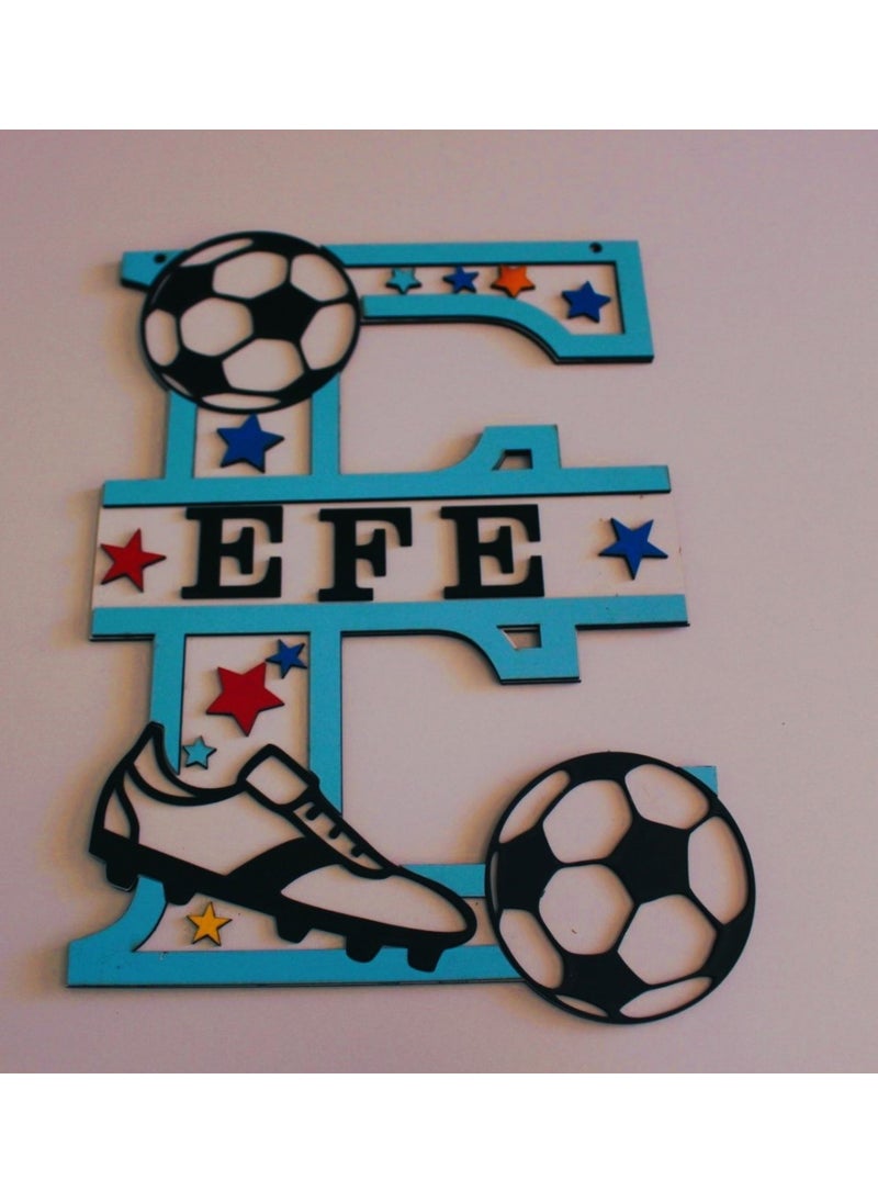 Mrc Hediye Sepeti Mrc Gift Basket Children's Room Door & Wall Decoration Personalized Letter E  - Image 2