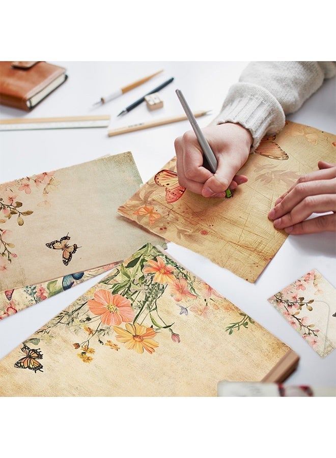 كوانتوم 72 ورق قرطاسية وأظرف مجموعة، 24 ورقة كتابة 24 ظرف متطابق 24 ملصق مستدير، طقم ورق ثابت لطيف - Image 5