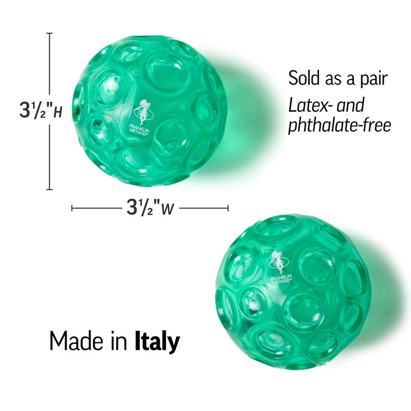 OPTP Franklin Method Textured Ball Set - 2 Inflatable Massage Balls; Textured Ball Set for Self-Massage, Exercise, Muscle Tension and Myofascial Relief - Image 3