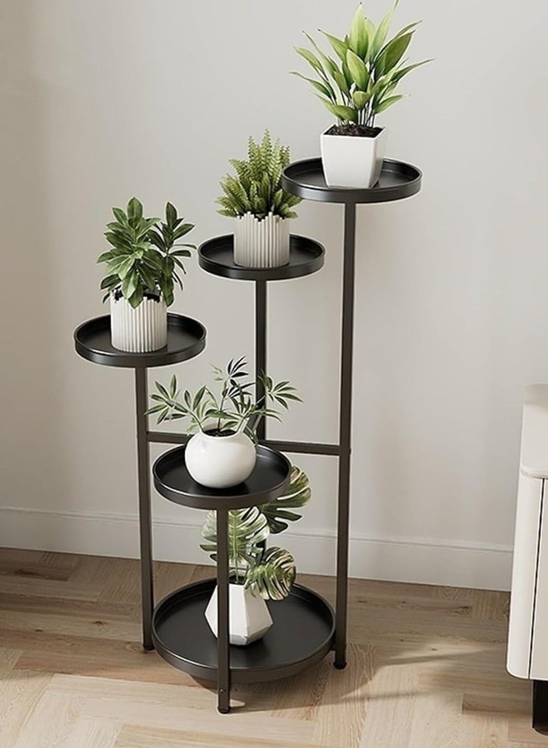 والالا حامل نباتات زاوية من 5 طبقات للنباتات الداخلية، حامل نباتات معدني طويل، حامل أواني الزهور الخارجية، حامل عرض، رف نباتات للفناء، غرفة المعيشة في الحديقة، لغرفة المعيشة الزاوية - Image 2