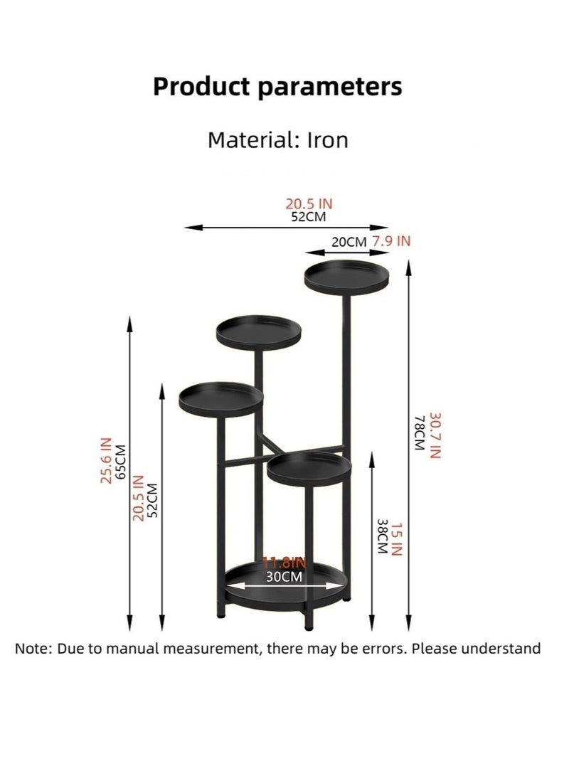 والالا حامل نباتات زاوية من 5 طبقات للنباتات الداخلية، حامل نباتات معدني طويل، حامل أواني الزهور الخارجية، حامل عرض، رف نباتات للفناء، غرفة المعيشة في الحديقة، لغرفة المعيشة الزاوية - Image 4