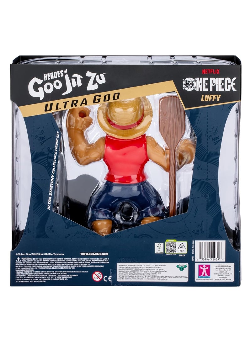 GOO JIT ZU Heroes of Goo Jit Zu – One Piece Luffy Stretchy 7" Collectible Action Figure with Accessories  - Image 4