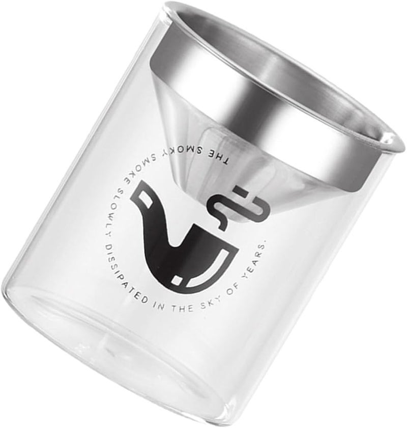 Silver Windproof Glass Ashtray With Lid Odorless Easy Clean Indoor Outdoor Use - Image 1