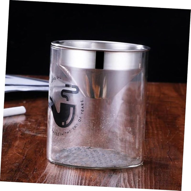 Silver Windproof Glass Ashtray With Lid Odorless Easy Clean Indoor Outdoor Use - Image 4