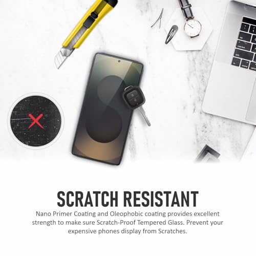 SupCares Privacy Tempered Glass for Samsung Galaxy S25 Ultra (6.9 Inch) With Installation Kit | Military-Grade Gorilla Screen Protector | Edge to Edge Coverage | Black - Image 5