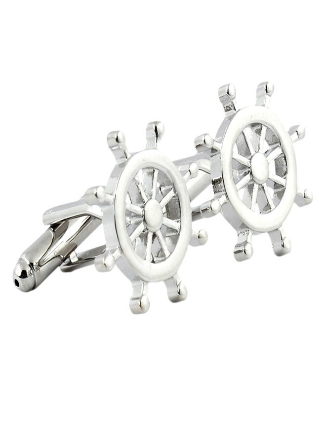 Peluche Boat Steering Wheel Cufflinks for Men - Image 2