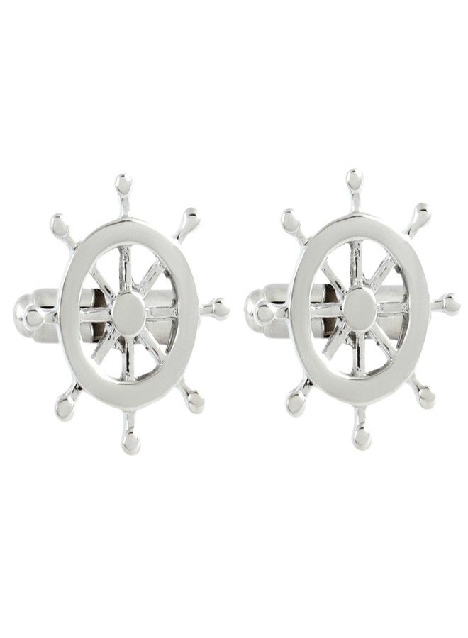 Peluche Boat Steering Wheel Cufflinks for Men - Image 1