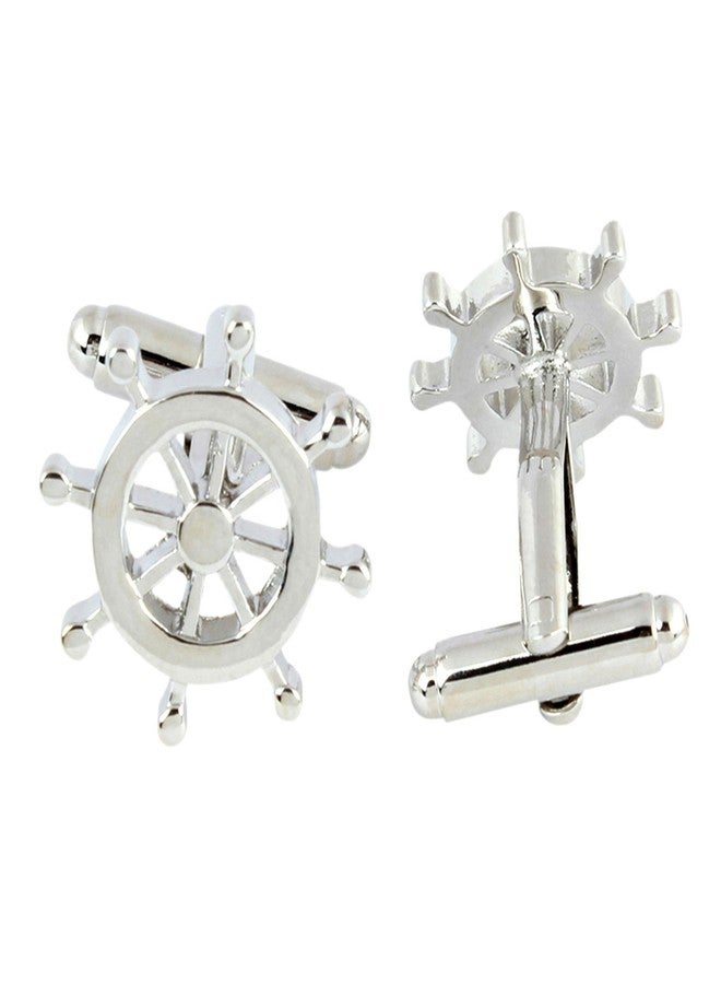Peluche Boat Steering Wheel Cufflinks for Men - Image 3