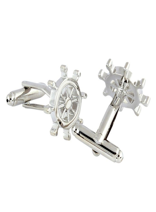 Peluche Boat Steering Wheel Cufflinks for Men - Image 4