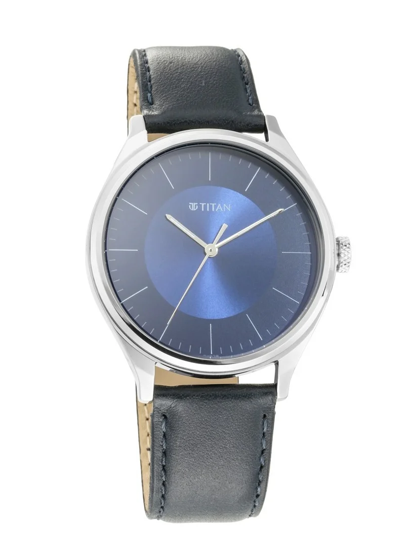 TITAN Titan Men's Urban Edge Blue Dial Leather Watch