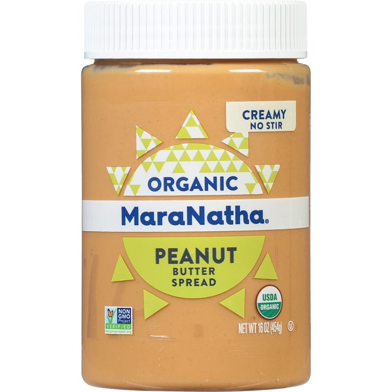 MaraNatha Organic Creamy Peanut Butter Spread No Stir 16 Ounce Jar - Image 3