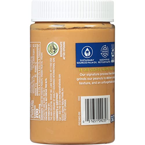 MaraNatha Organic Creamy Peanut Butter Spread No Stir 16 Ounce Jar - Image 5