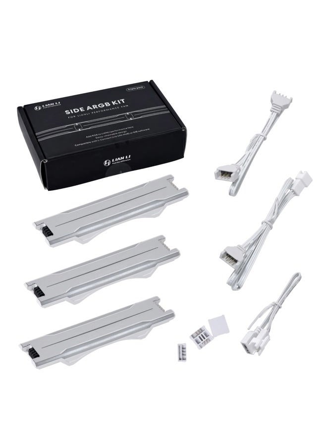 LIAN LI UNI Fan P28 Optional Side diffused RGB Strip 3 Pcs Pack,White Color Frame (Compatible with P28120-1W, P28120-3W, GA2P36W) -P28ARGB-W - Image 3