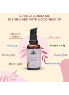 Devinez Jojoba Oil, 100% Pure Virgin Cold Pressed, Unrefined, Exceptional moistruizer for skin, hair, scalp, nails perfect for sensitive & dry skin, 50ml - pzsku/Z9A8840A6B4C3730B291EZ/45/_/1738305507/fc835318-880f-40c4-94a4-419f44f82fa8